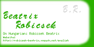 beatrix robicsek business card